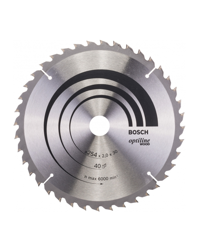 bosch powertools Bosch circular saw blade Optiline Wood, 254mm, 40Z (bore 30mm, for mitre saws) główny