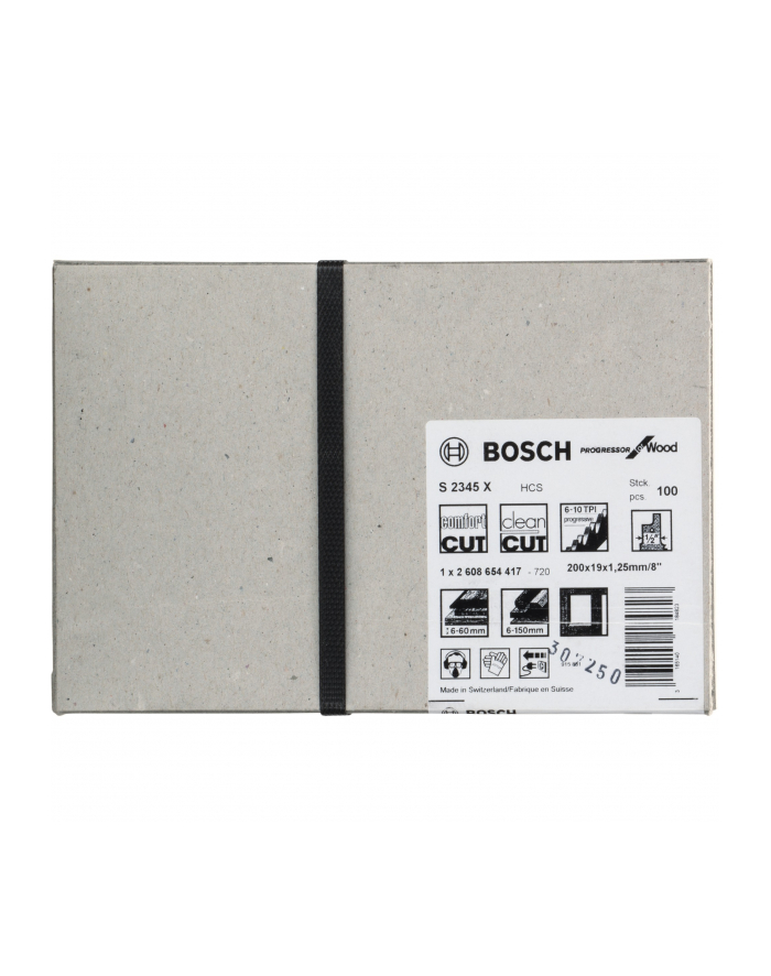 bosch powertools Bosch sabre saw blade S 2345 X Progressor for Wood, 100 pieces (length 200 mm) główny