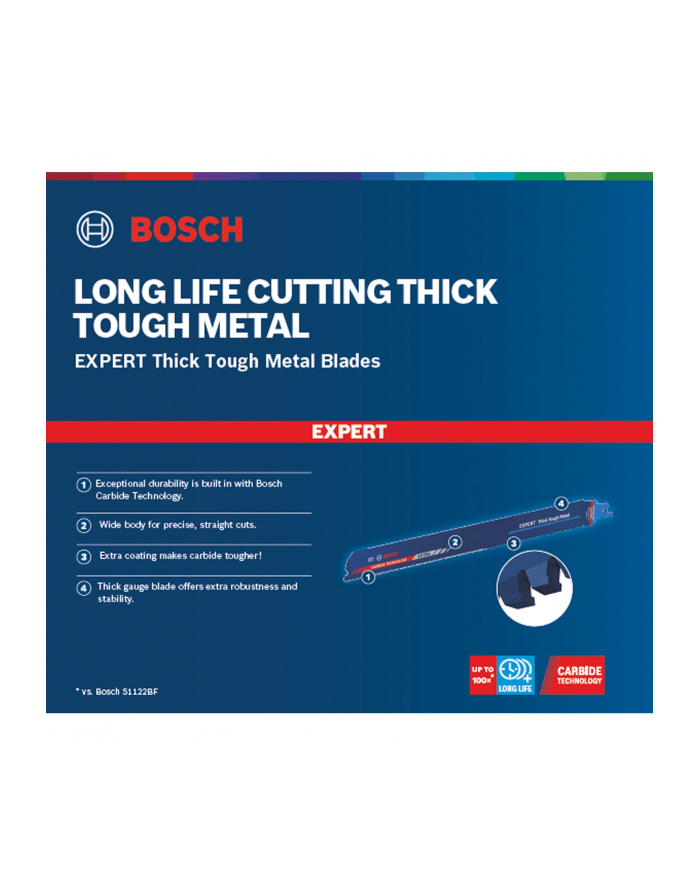 bosch powertools Bosch Expert sabre saw blade 'Thick Tough Metal' S 1255 CHC, 10 pieces (length 300 mm) główny