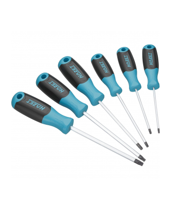 Hazet screwdriver set 811T/6 TORX, 6-piece (blue/Kolor: CZARNY, non-slip HAZET 3-component handle)