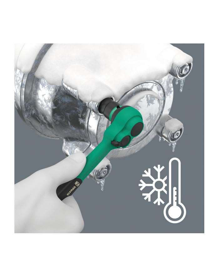 Wera 8010 B Zyklop Comfort ratchet, 3/8 (Kolor: CZARNY/green, comfort ratchet with reversing lever) główny