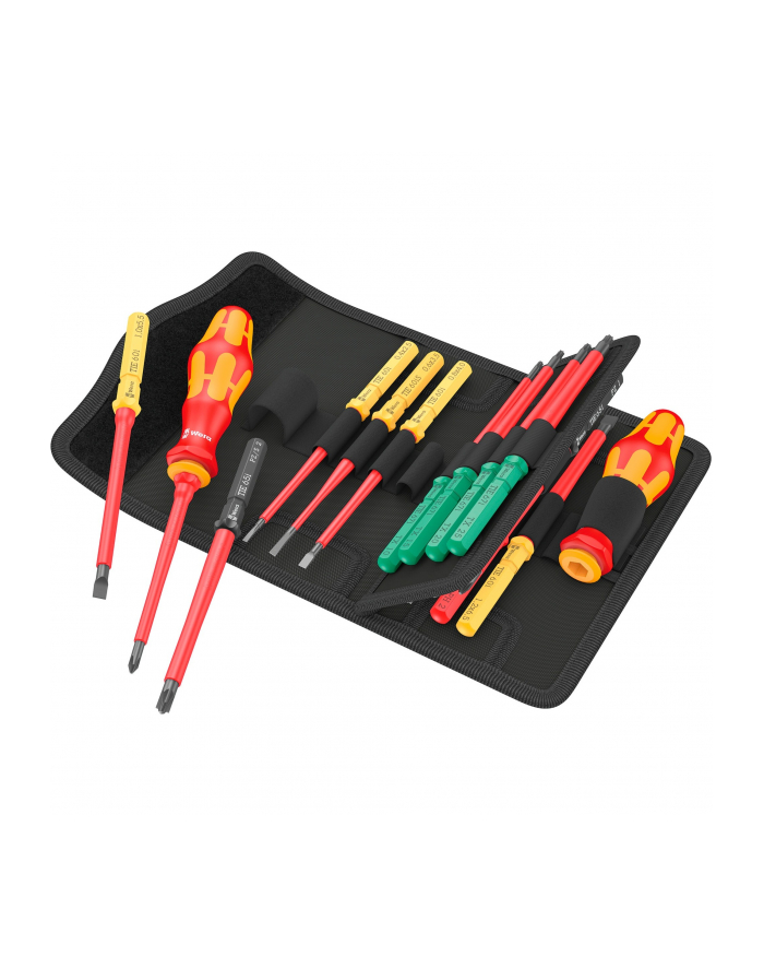 Wera Kraftform Kompakt VD-E 17 Universal 1 Tool Finder, 17 pieces, screwdriver (red/yellow, incl. 2 plug-in handles, VD-E interchangeable blades) główny