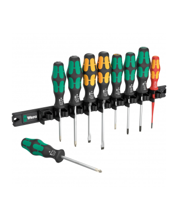 Wera 9650 magnetic strip Kraftform screwdriver set, 9 pieces