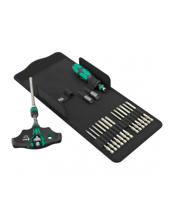 Wera Kraftform Kompakt 400 RA SHK Set 1, with ratchet function, bit set (Kolor: CZARNY/green, 1/4, 19 pieces)