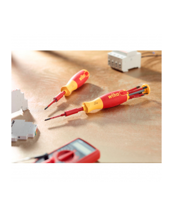 Wiha screwdriver with bit magazine LiftUp electric (red/yellow, 7 pieces)