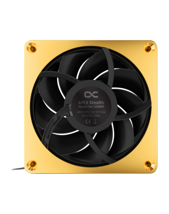 Alphacool Apex Stealth Metal 120mm fan 2000rpm, case fan (gold/Kolor: CZARNY) główny