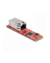 DeLOCK Converter M.2 Key B+M connector to 1 x RJ45 2.5 Gigabit LAN port horizontal, LAN adapter - nr 1