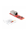 DeLOCK Converter M.2 Key B+M connector to 1 x RJ45 2.5 Gigabit LAN port horizontal, LAN adapter - nr 8