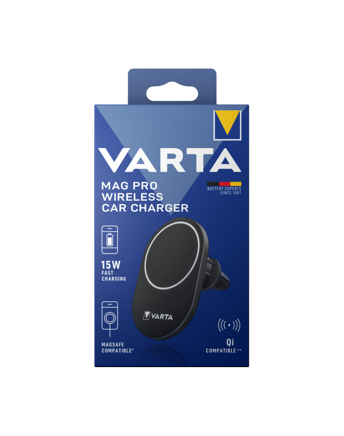 Varta Mag Pro Wireless Car Charger, charger (Kolor: CZARNY) główny
