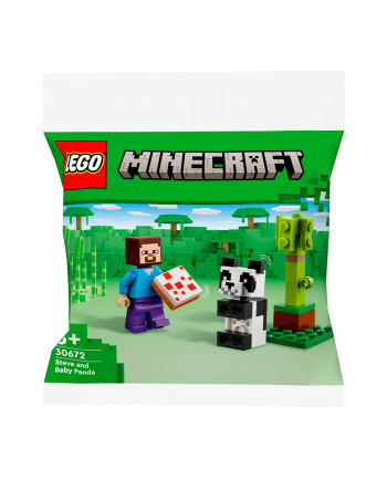 LEGO 30672 Minecraft Steve with Baby Panda, construction toy