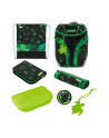 Herlitz primary school backpack SoftLight, school bag (Kolor: CZARNY/green, school pencil case with 16 parts, lazy bag, sports bag, 1x Velcro application, 1 felt pendant ''turtle'') - nr 15