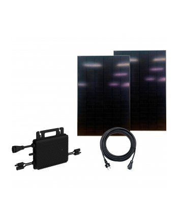 Alternate balcony power plant set W-BKW800/870_3 Bifacial FULL BLACK (bifacial double glass, incl. HMS-800W-2T WIFI)