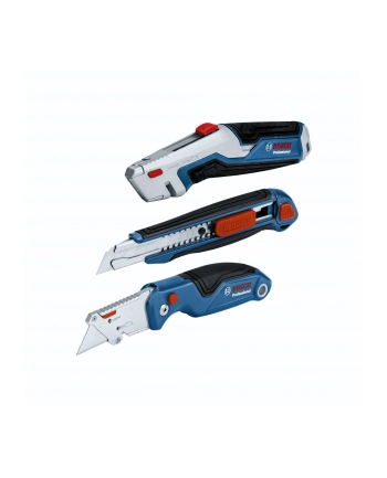 bosch powertools Bosch professional knife set, 3 pieces, carpet knife (blue, for snap-off blades and trapezoidal blades) nr 1