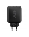 goobay USB-C PD dual fast charger 45 watts (Kolor: CZARNY, 1x USB-A, 1x USB-C PD, GaN technology) - nr 3