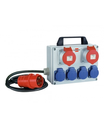 Brennenstuhl compact small power distributor BKV 2/4 T IP44, 6-way, power strip (grey/Kolor: CZARNY, 2 meters) nr 2