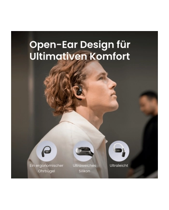 Shokz OpenFit, headphones (Kolor: CZARNY, Bluetooth, USB-C)