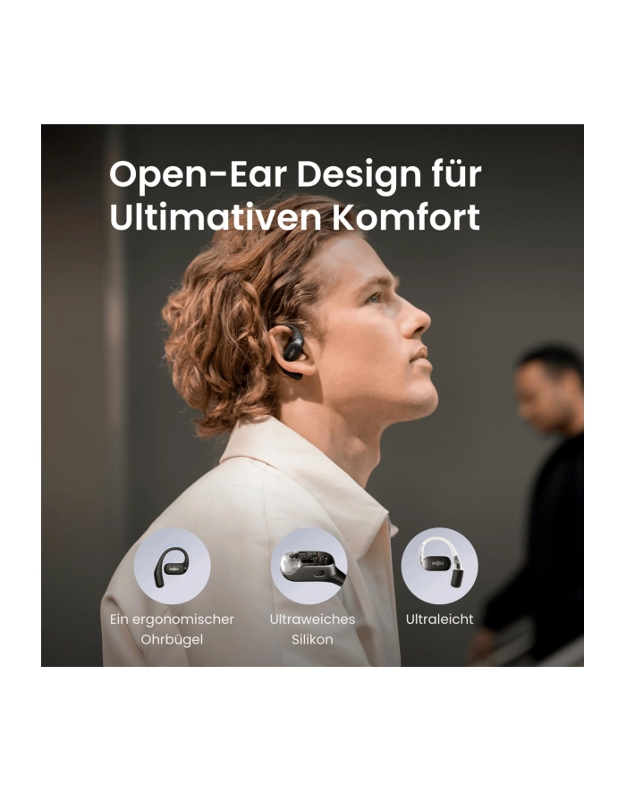Shokz OpenFit, headphones (Kolor: CZARNY, Bluetooth, USB-C) główny