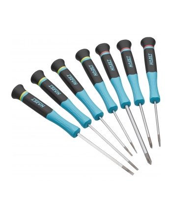 Hazet electronic screwdriver set 811EL/7, 7 pieces (Kolor: CZARNY/blue, slotted and Phillips) nr 1