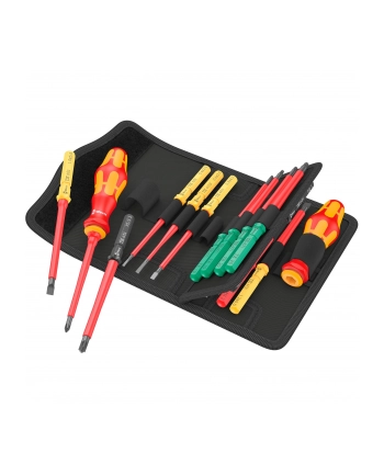 Wera Kraftform Kompakt VD-E 17 Universal 1 Tool Finder, 17 pieces, screwdriver (red/yellow, incl. 2 plug-in handles, VD-E interchangeable blades) nr 1