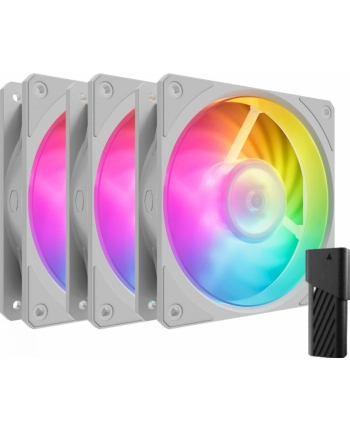 Cooler Master Mobius 120P ARGB 120x120x25, case fan (Kolor: BIAŁY, 3-pack)