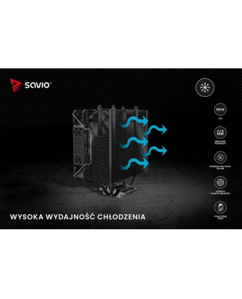 savio Chłodzenie procesora CPU Frost Black X2 nr 2