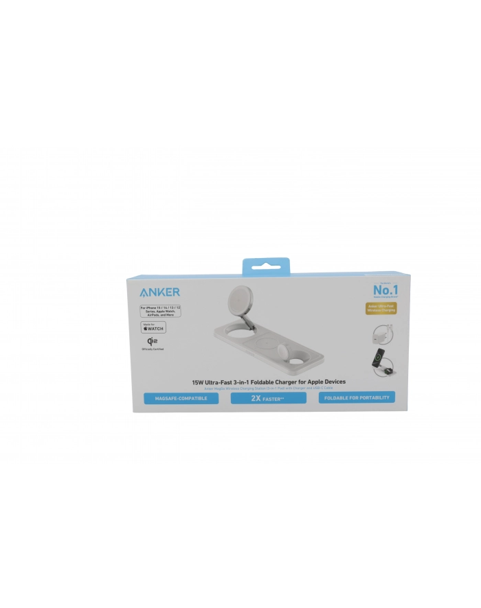 anker Ładowarka MagGo 3w1 Pad 15W Qi2 Biała główny