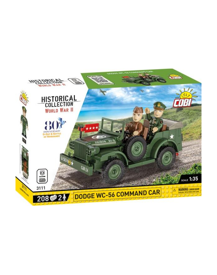 COBI 3111 Historical Collection WWII Dodge WC-56 Command Car 208 klocków główny