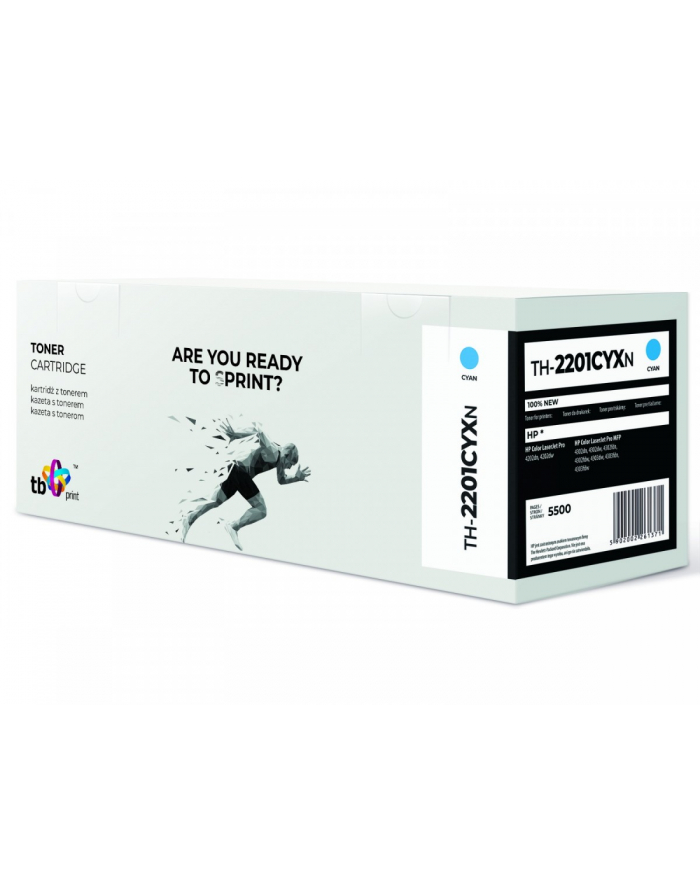 tb print Toner do HP Color LaserJet Pro 4202 W2201X TH-2201CYXN 100% nowy cyan główny