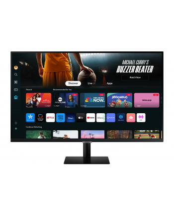 samsung Monitor 32 cale SMART M70D VA 3840x2160 UHD 16:9 2xHDMI 3xUSB 2.0 1xUSB-C (65W) 4ms 60Hz WiFi/BT głośniki płaski 2Yd2d