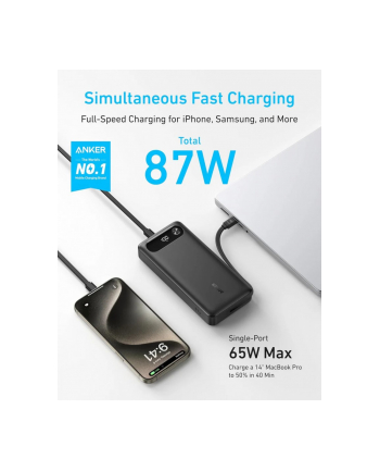 anker PowerBank 20000 mAh 65W 1xA 1xC + kabel