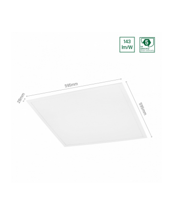 spectrum led Panel LED Algine 595x595x28 NW 4000K 3600lm 230V gw. 5 lat