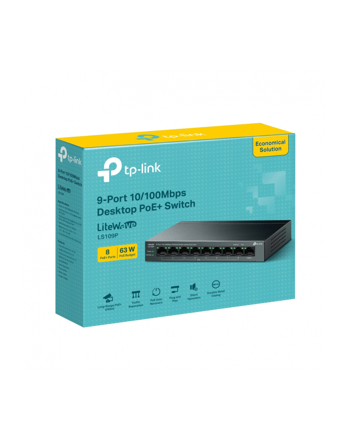 tp-link Przełącznik LS109P 9xGE PoE+ główny