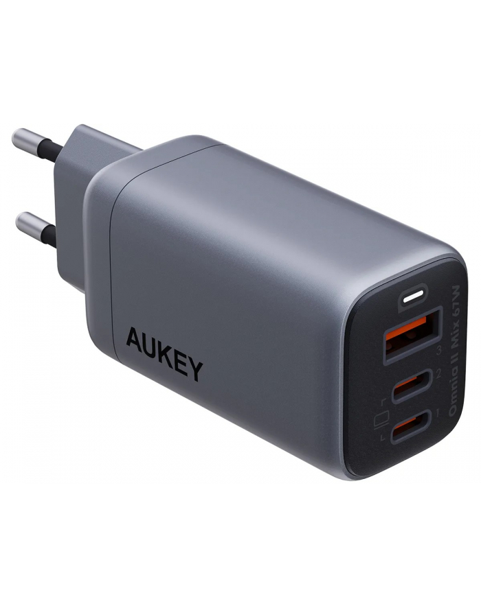 aukey Ładowarka sieciowa PA-B6U OmniaMix II GaN 3xUSB (2xUSB C + 1xUSB A) 67W QC PD AFC SCP PPS UFCS główny