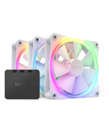 Zestaw 3 Wentylatory NZXT F120 RGB Kontroler Biały nr 2