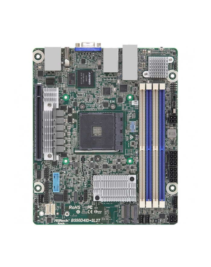Płyta główna ASRock B550D4ID-2L2T 1x AM4 AMD Ryzen B550 (4xDIMM, SATA, 1xM2, 2xGbE, 2x10GbE, IPMI) główny