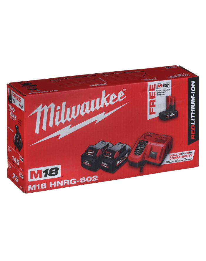 Zestaw akumulatory 2x18V 80Ah 4933471073 MILWAUKEE główny