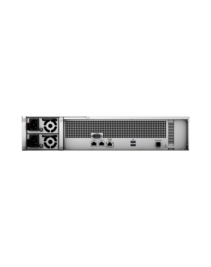NAS Synology RS2423RP+; 2U RACK; 12x (35''; SATA HDD/25''; SATA HDD); AMD Ryzen V1780B; 8 GB DDR4 ECC UDIMM (max 32GB), 2x 1GbE RJ-45, 1x 10GbE RJ-45 główny