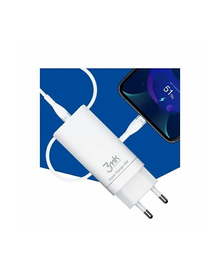 3mk Ładowarka sieciowa 65W 2xUSB-C+1xUSB-A GaN PD QC główny