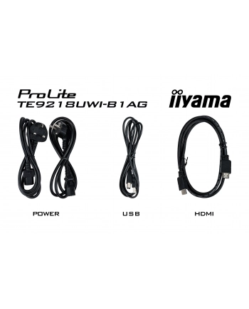 iiyama Monitor 92 cale TE9218UWI-B1AG, INFRARED,40pkt,VA,21:9,4xHDMI,DP,    USB-C,RJ45,8/64GB nr 1