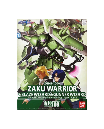 bandai 1/100 ZAKU WARRIOR + BLAZE WIZARD 'amp; GUNNER WIZARD