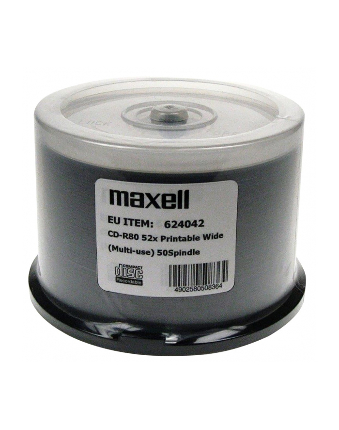 MAXELL CD-R 700MB 52x80 min, spindel, płyta do nadruku główny