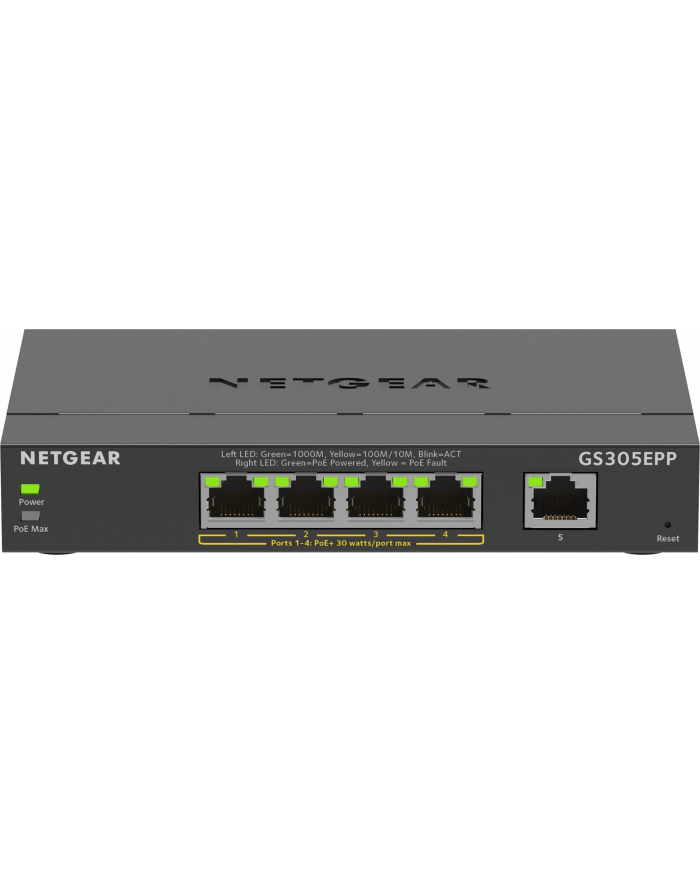 Switch Netgear GS305EPP-100PES 5p PoE 120W* (PoE+: 4p) Unmanaged Gigabit główny