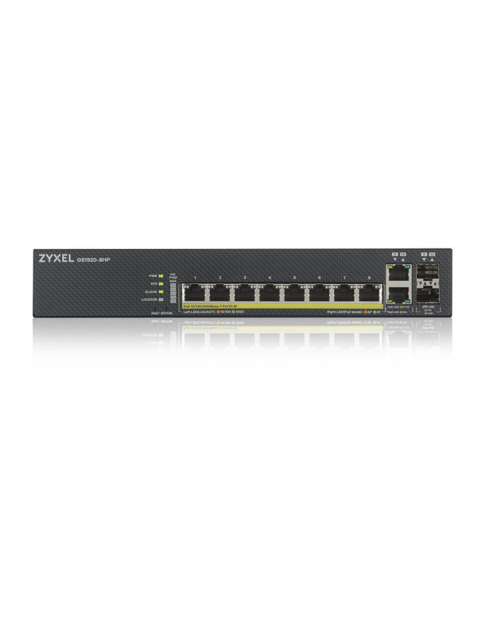 Switch Zyxel GS1920-8HP 10p PoE (PoE+: 8;) 130W Managed Gigabit główny