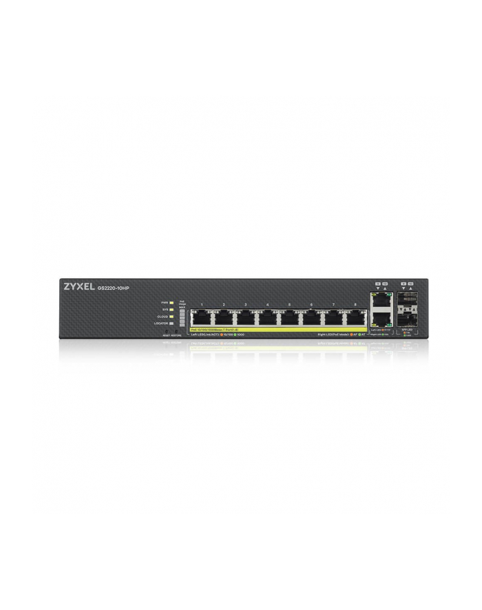 Switch Zyxel GS2220-10HP 10p PoE (PoE+: 8;) 180W Managed Gigabit główny