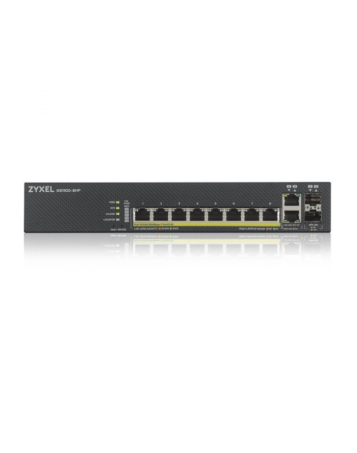 Switch Zyxel GS1920-8HP 10p PoE (PoE+: 8;) 130W Managed Gigabit główny