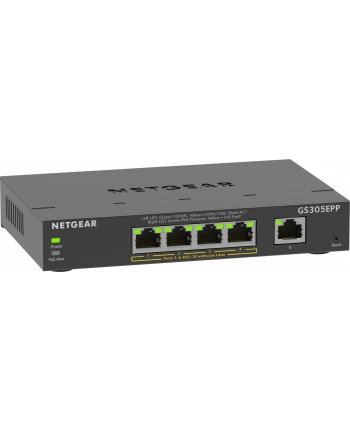 Switch Netgear GS305EPP-100PES 5p PoE 120W* (PoE+: 4p) Unmanaged Gigabit nr 1