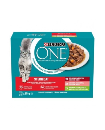 purina nestle PURINA One Sterilcat mix smaków - mokra karma dla kota - 12x85g nr 1