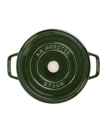 no name Garnek żeliwny okrągły Staub - 38 ltr, Zielony nr 1