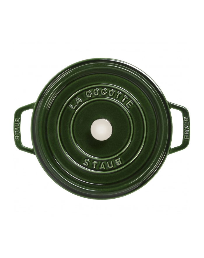 no name Garnek żeliwny okrągły Staub - 38 ltr, Zielony główny
