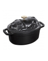 zwilling Garnek żeliwny owalny prosię Staub - 1 ltr, Czarny - nr 2